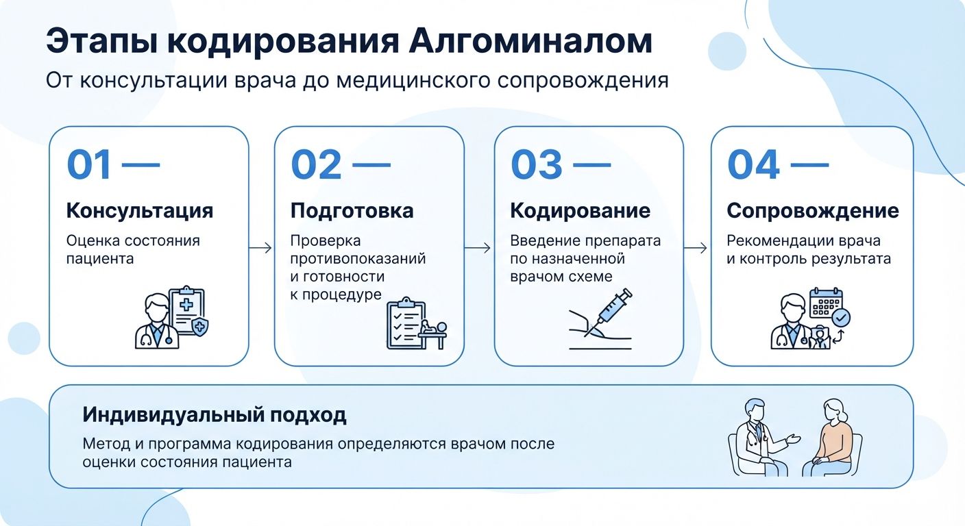 Кодирование препаратом «Алгоминал» в Ставрополе инфографика